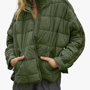 NWT  green‎ puffer zip  jacket Size XL #puffer #winterwear